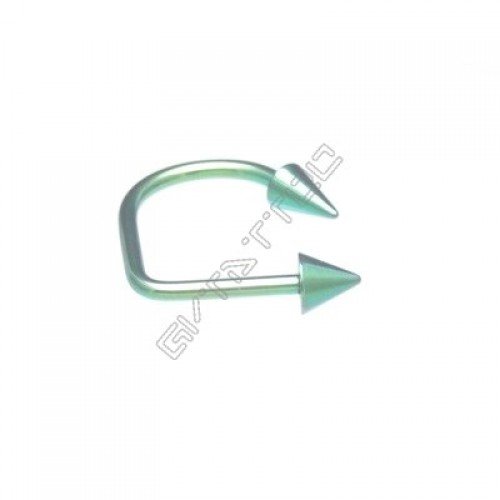 Piercing Labret Lip Loop Verde Spike